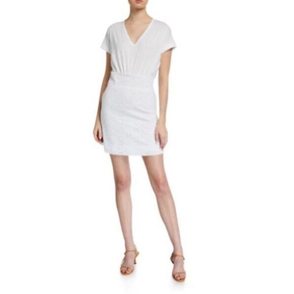 Veronica Beard Jiya Combo White Dress NWT Size Small - Picture 1 of 11